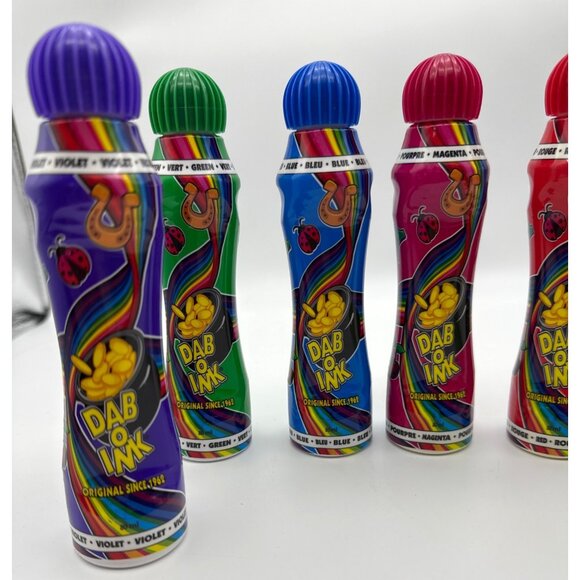 Dab-o-ink 3Oz Bingo Daubers - Mixed Colors Lot of 7 Brand New! - Picture 2 of 5